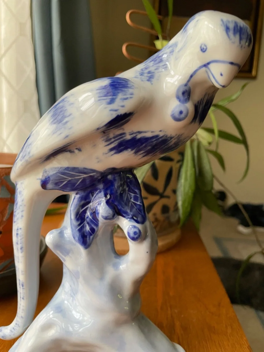 2 Porcelain Parrots